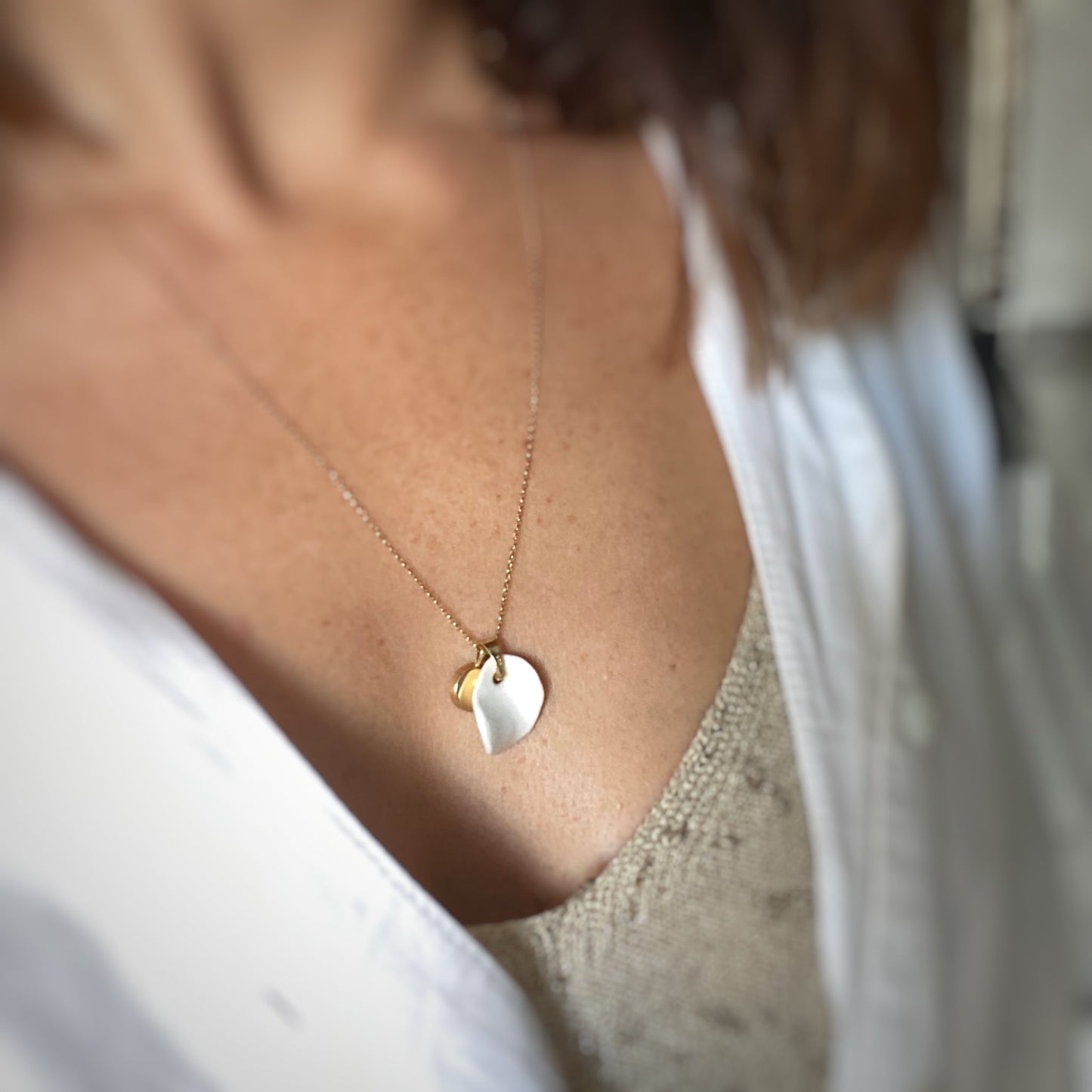 Colgante Onda simple. Pequeño. Color Blanco. Detalle 1